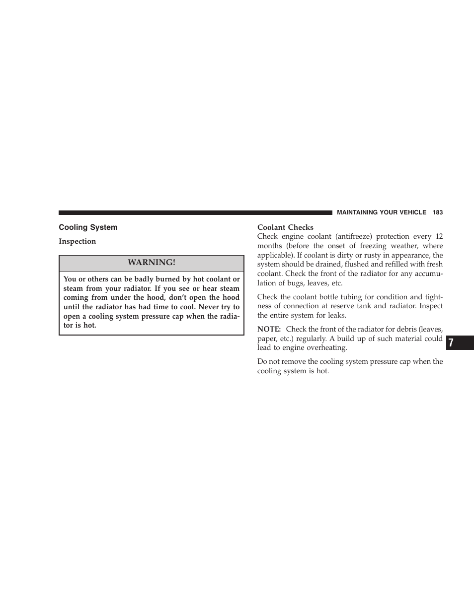 Cooling system | Dodge 2005 Viper User Manual | Page 183 / 264