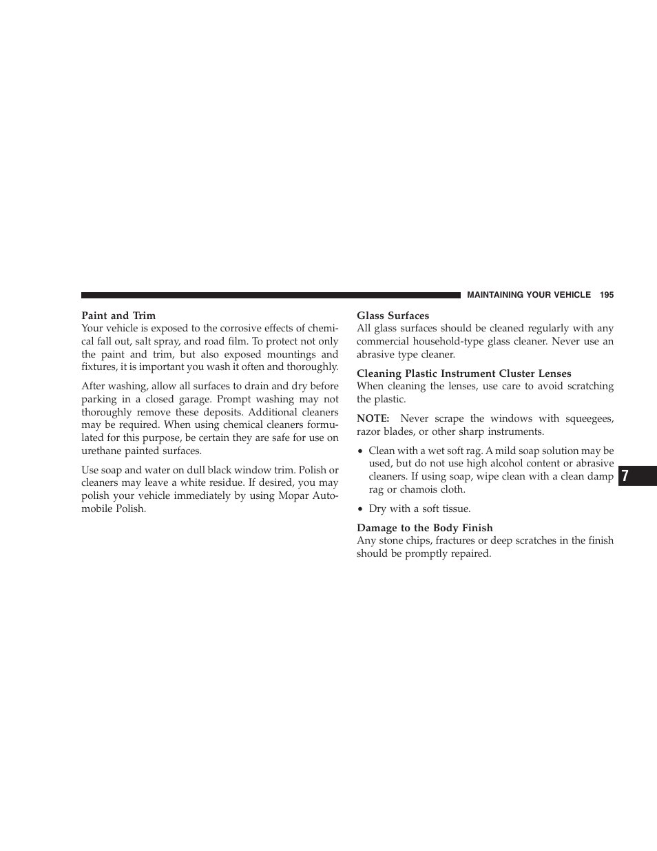Dodge 2005 Viper User Manual | Page 195 / 264