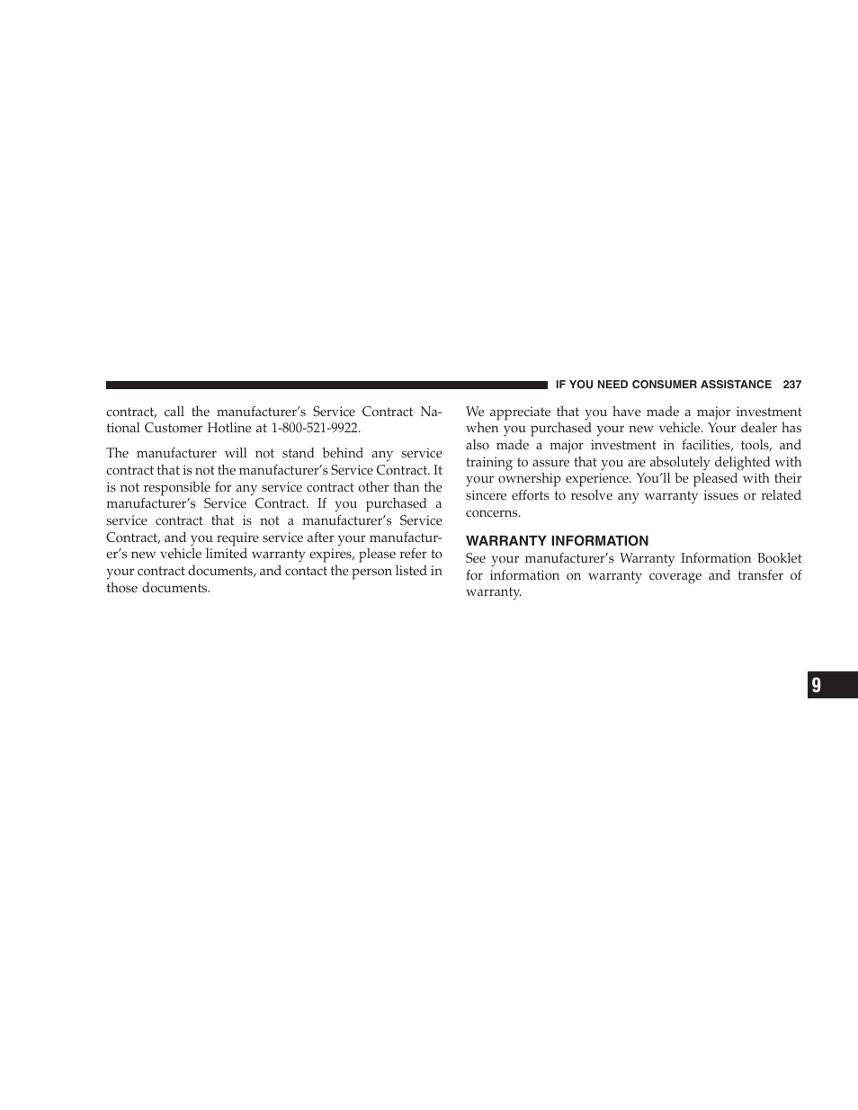 Warranty information | Dodge 2005 Viper User Manual | Page 237 / 264
