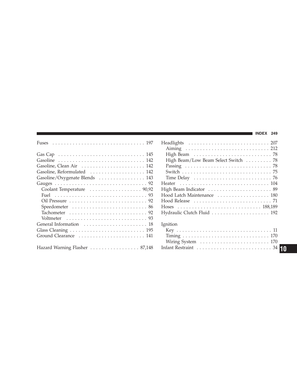 Dodge 2005 Viper User Manual | Page 249 / 264