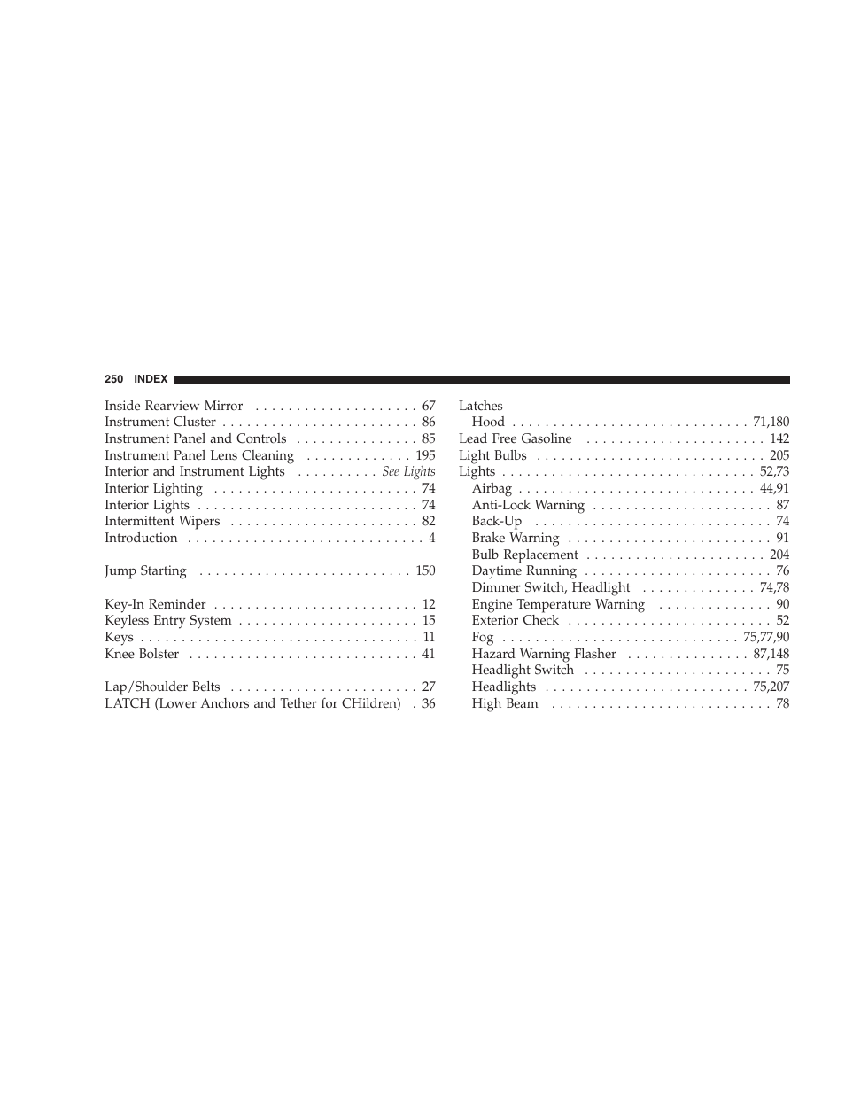Dodge 2005 Viper User Manual | Page 250 / 264