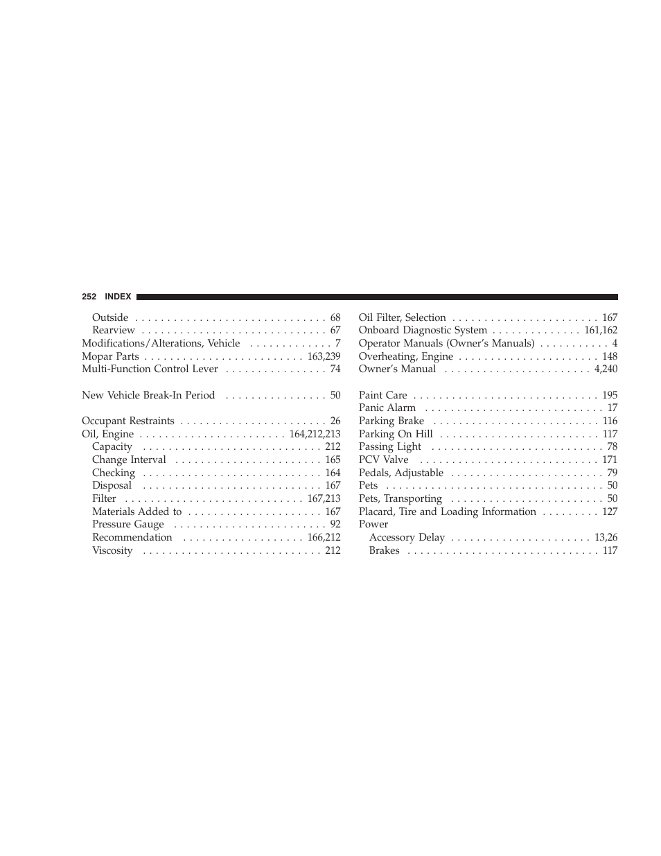 Dodge 2005 Viper User Manual | Page 252 / 264