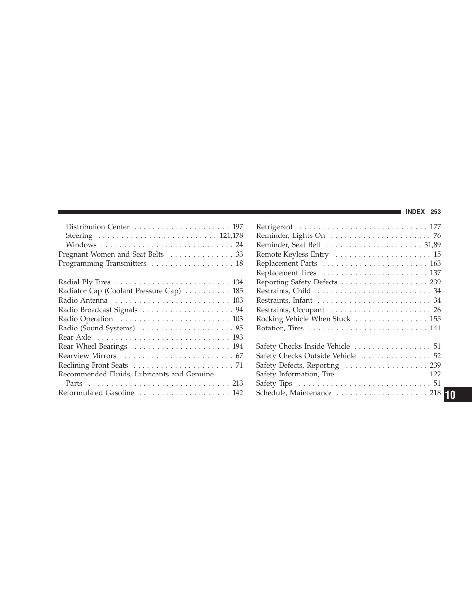Dodge 2005 Viper User Manual | Page 253 / 264