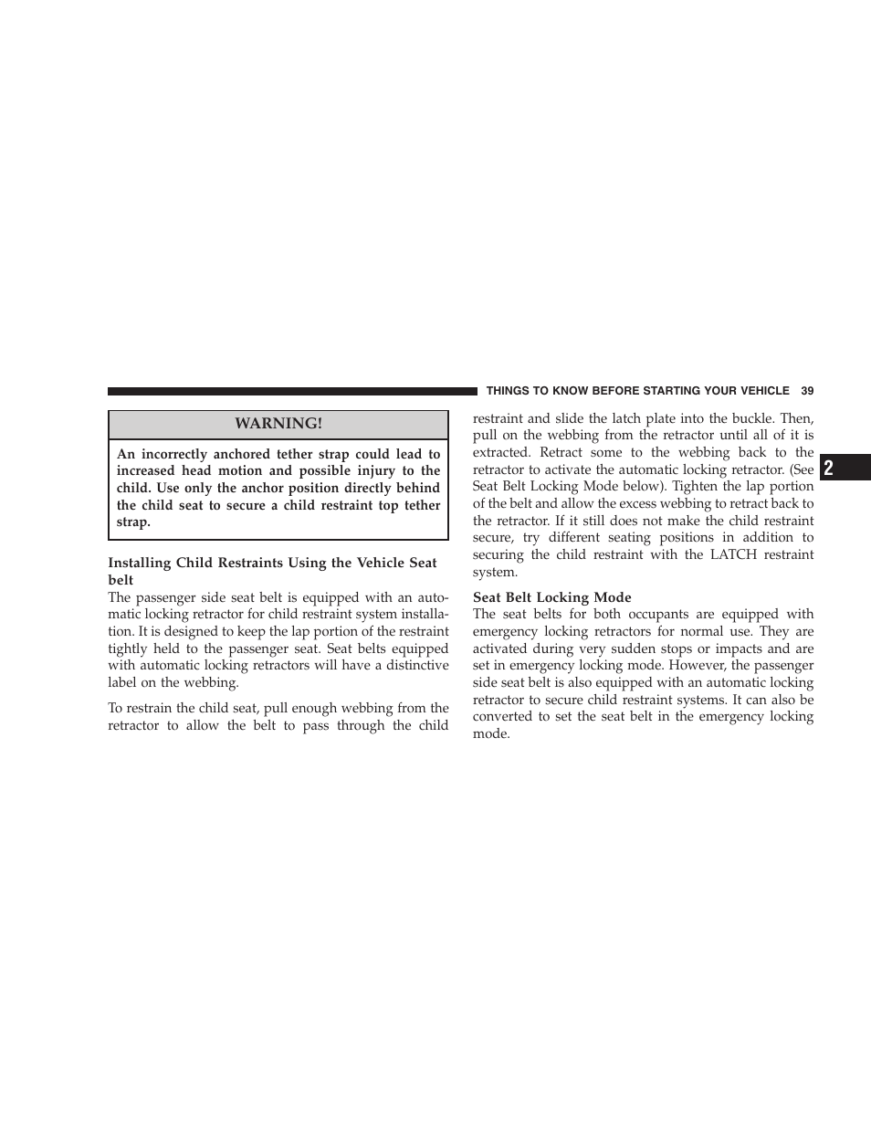 Dodge 2005 Viper User Manual | Page 39 / 264