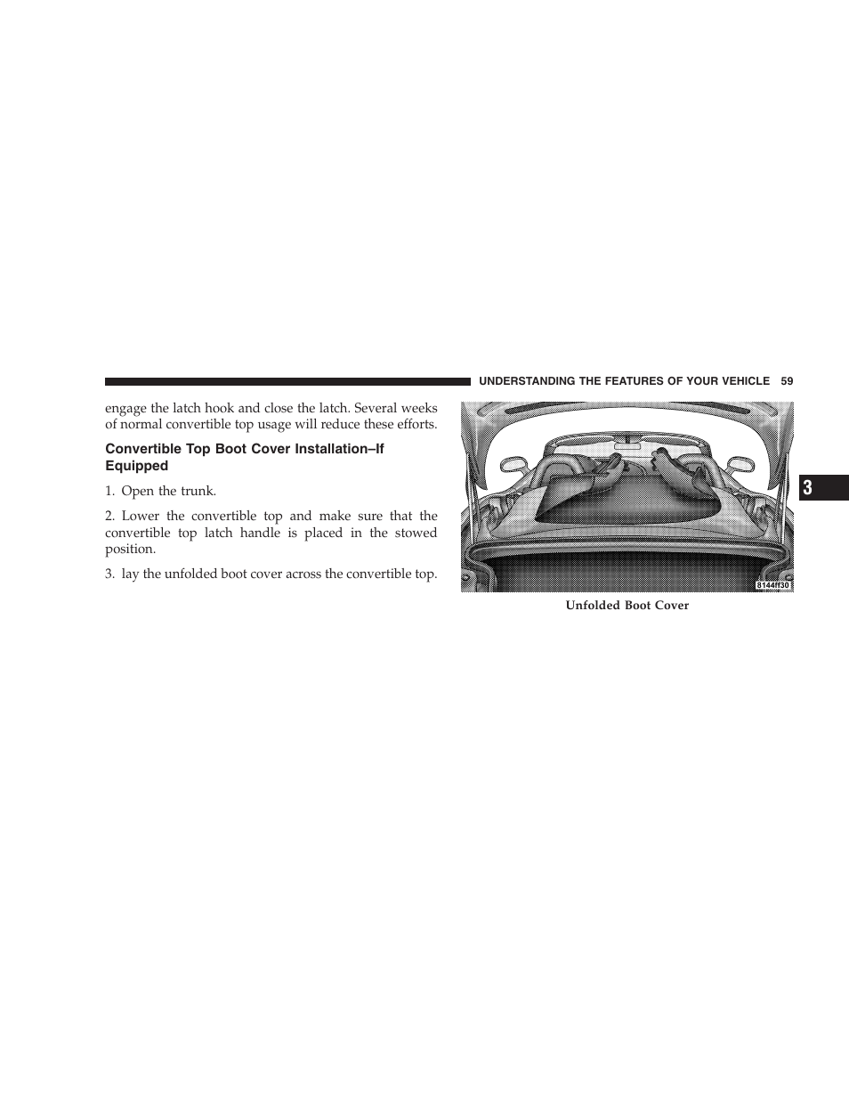 Convertible top boot cover installation–if, Equipped | Dodge 2005 Viper User Manual | Page 59 / 264