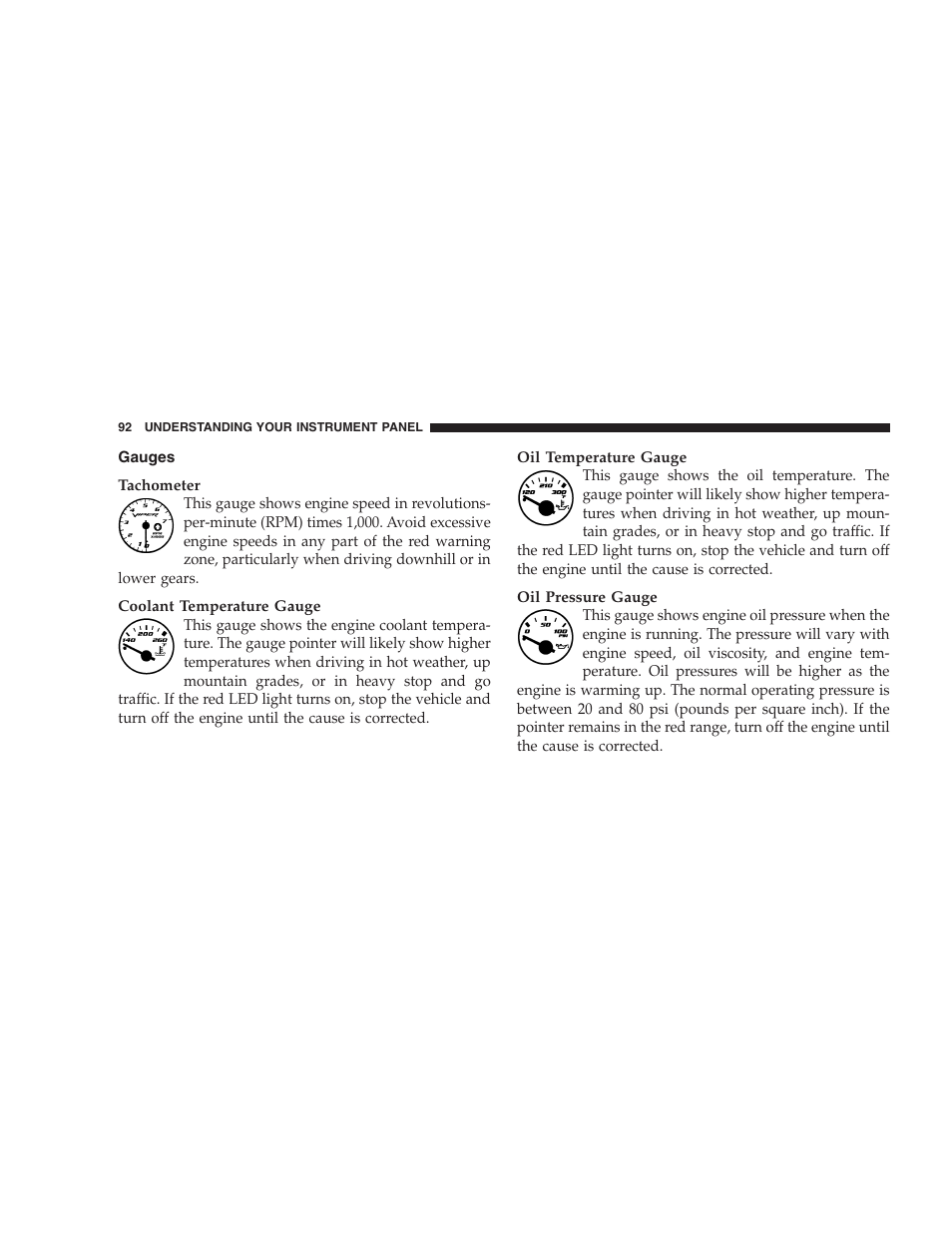 Gauges | Dodge 2005 Viper User Manual | Page 92 / 264