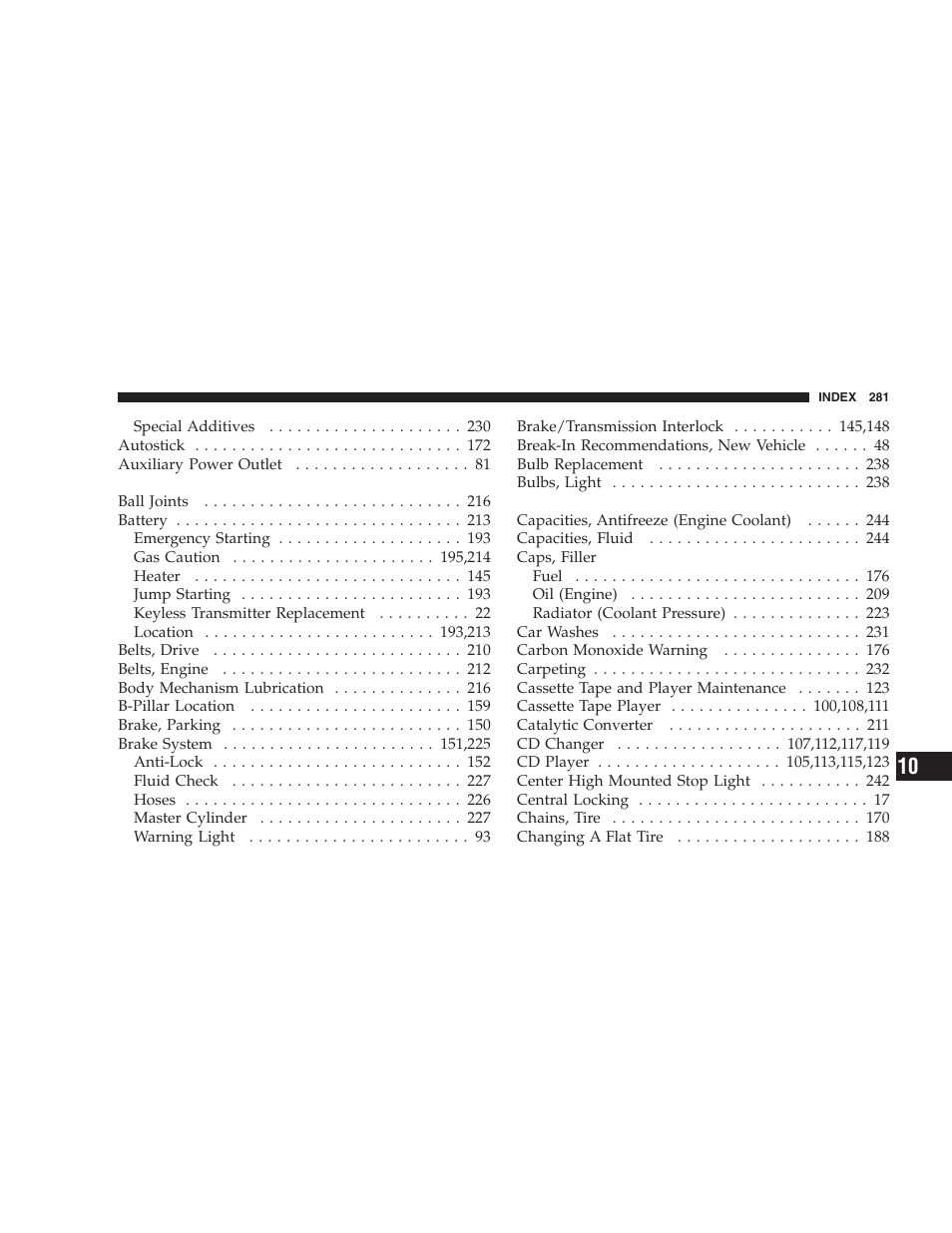 Dodge 2005 JR41 Stratus User Manual | Page 281 / 293