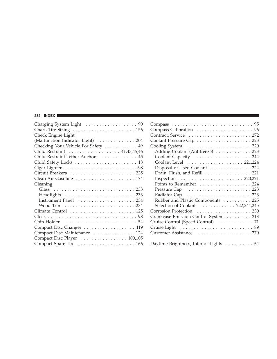Dodge 2005 JR41 Stratus User Manual | Page 282 / 293