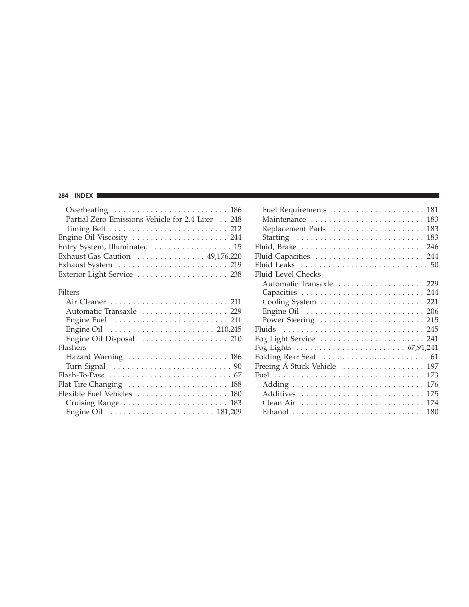 Dodge 2005 JR41 Stratus User Manual | Page 284 / 293