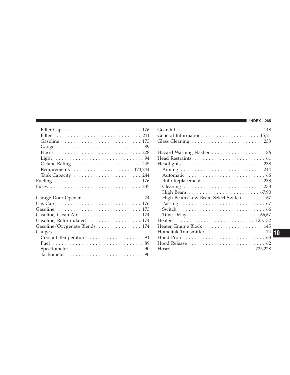 Dodge 2005 JR41 Stratus User Manual | Page 285 / 293