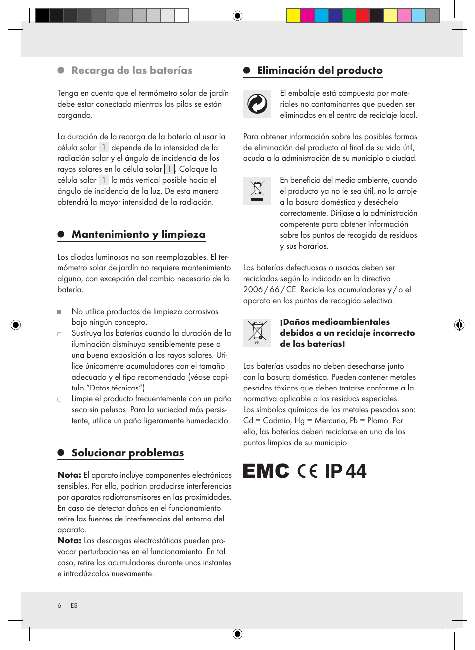 Recarga de las baterías, Mantenimiento y limpieza, Solucionar problemas | Eliminación del producto | Auriol Z31269 User Manual | Page 6 / 19