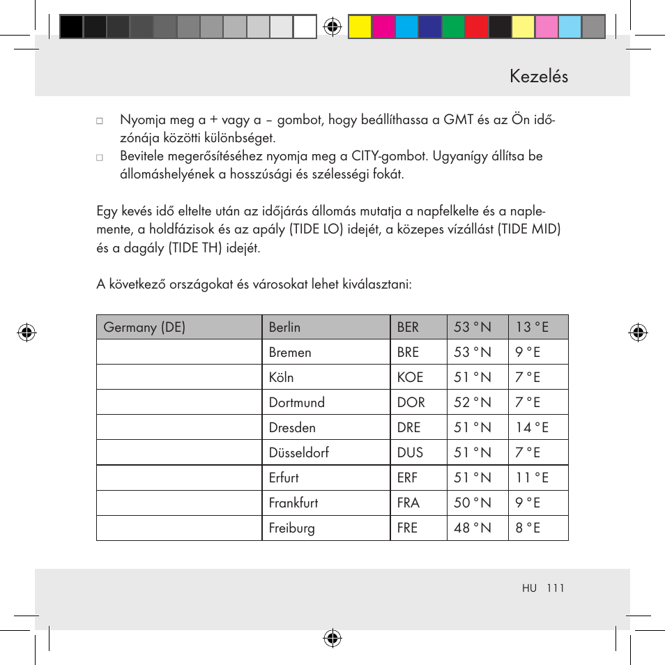 Kezelés | Auriol Z31130 User Manual | Page 111 / 297