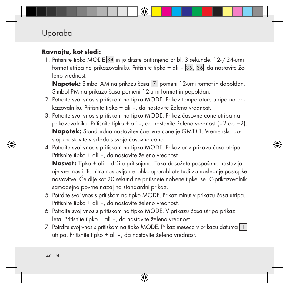 Uporaba | Auriol Z31130 User Manual | Page 146 / 297