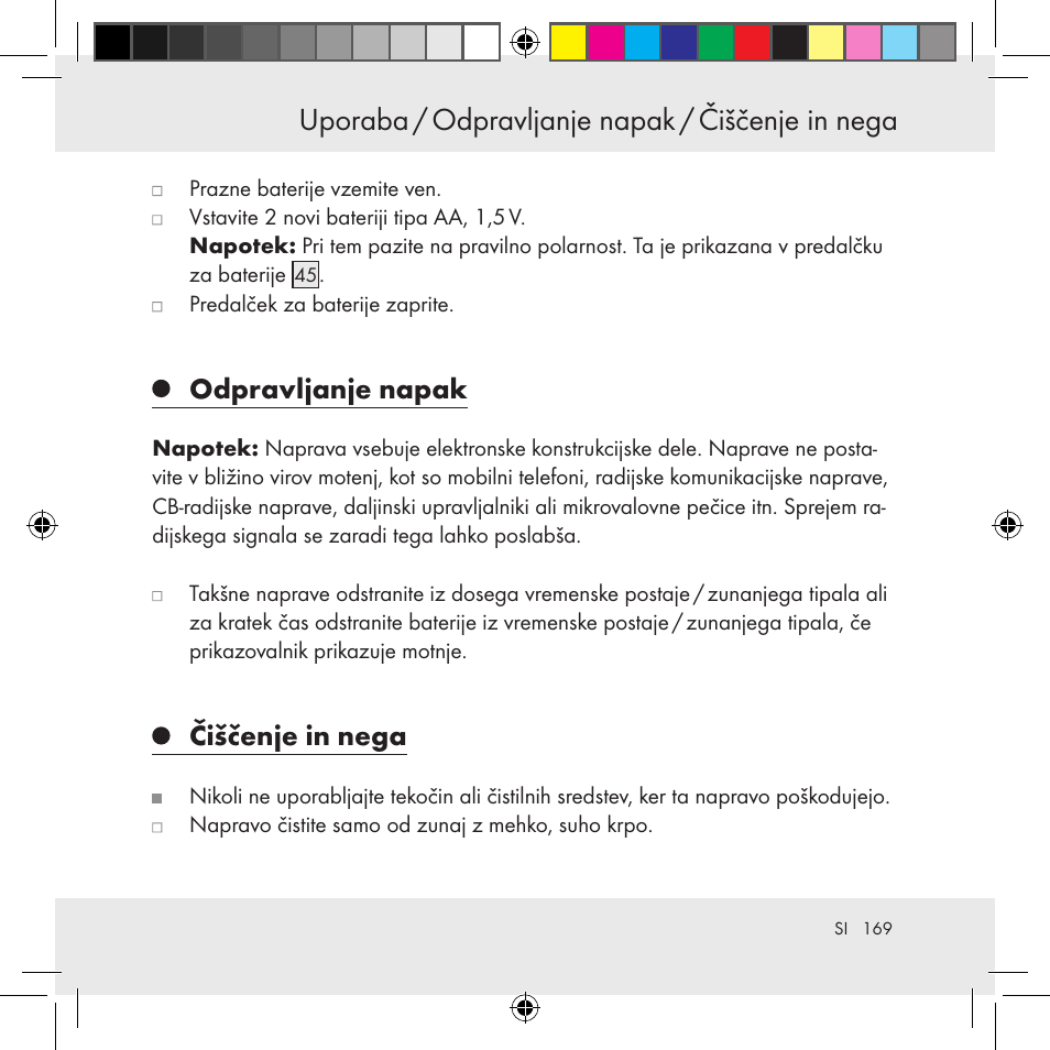 Odpravljanje napak, Čiščenje in nega | Auriol Z31130 User Manual | Page 169 / 297