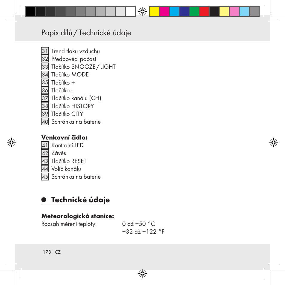 Popis dílů / technické údaje, Technické údaje / rozsah dodávky, Technické údaje | Auriol Z31130 User Manual | Page 178 / 297