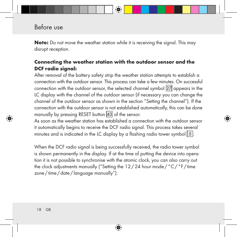 Before use / operation before use | Auriol Z31130 User Manual | Page 18 / 297