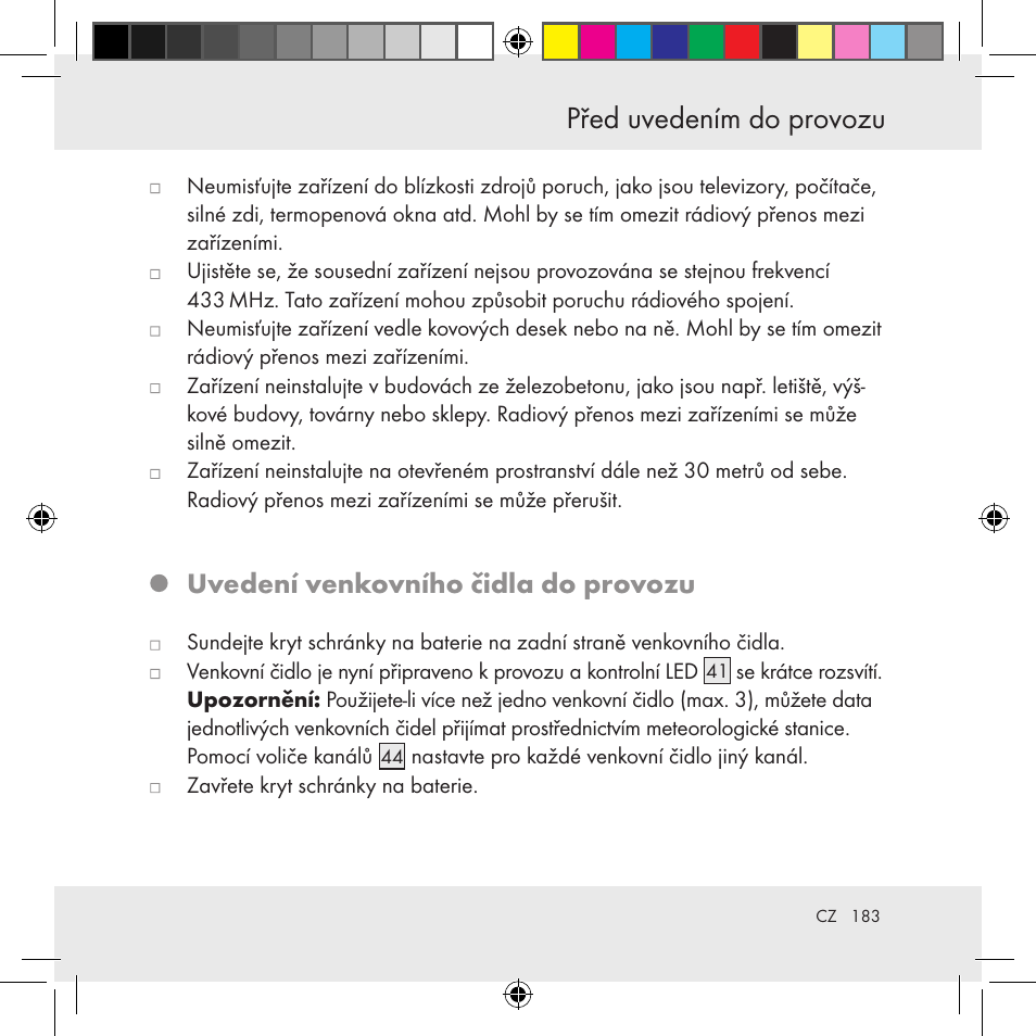 Uvedení venkovního čidla do provozu | Auriol Z31130 User Manual | Page 183 / 297