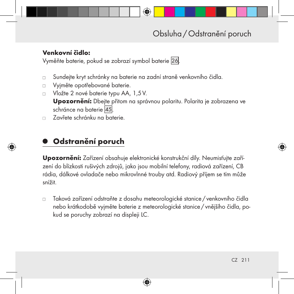 Obsluha obsluha / odstranění poruch, Odstranění poruch | Auriol Z31130 User Manual | Page 211 / 297