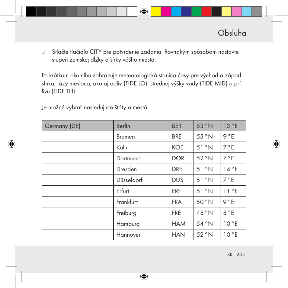 Obsluha | Auriol Z31130 User Manual | Page 235 / 297