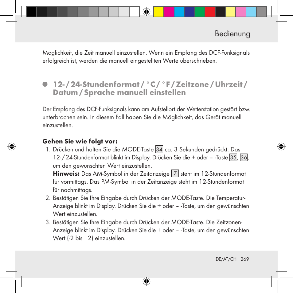 Bedienung | Auriol Z31130 User Manual | Page 269 / 297