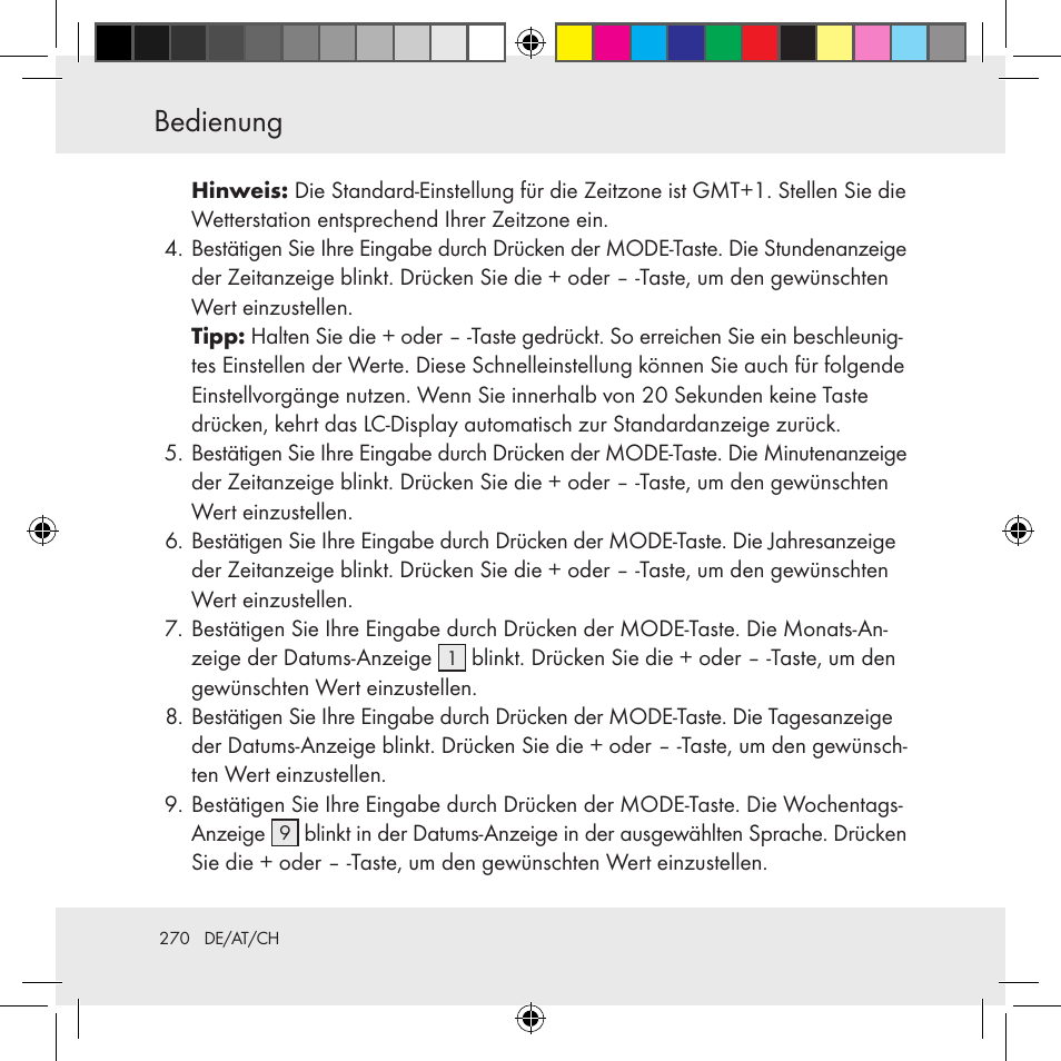 Bedienung | Auriol Z31130 User Manual | Page 270 / 297