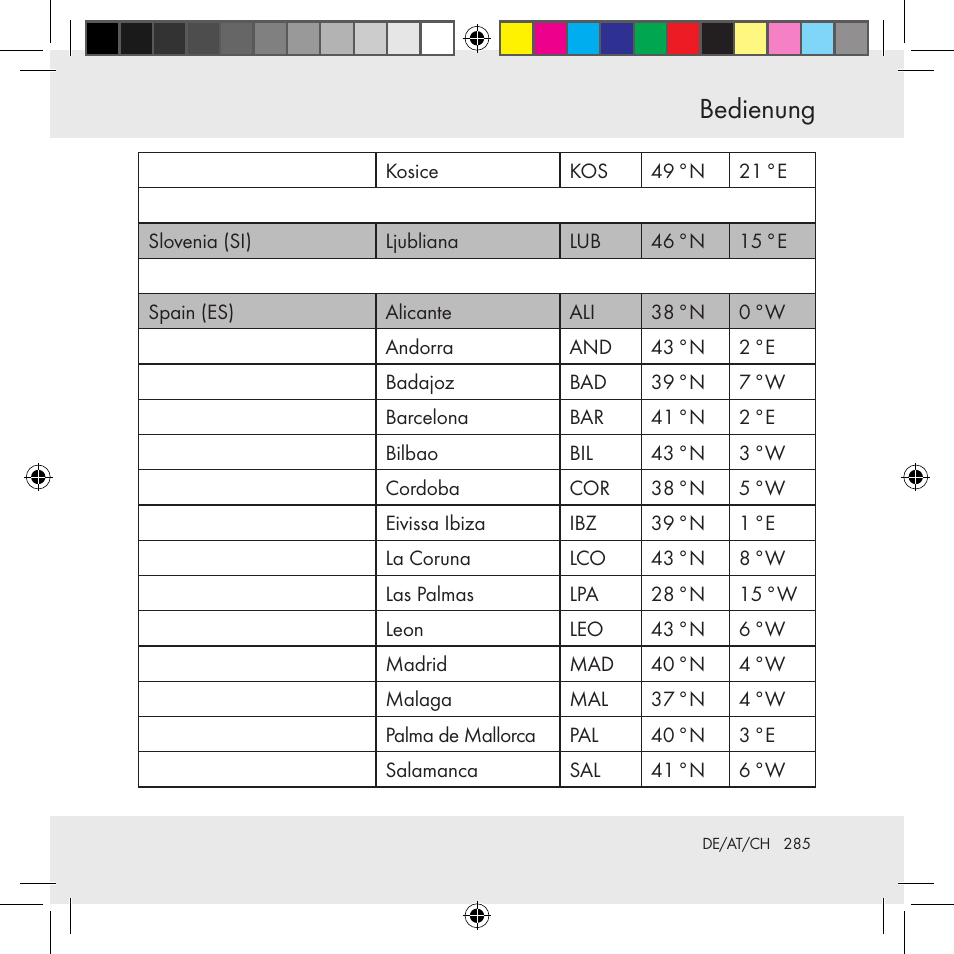 Bedienung | Auriol Z31130 User Manual | Page 285 / 297
