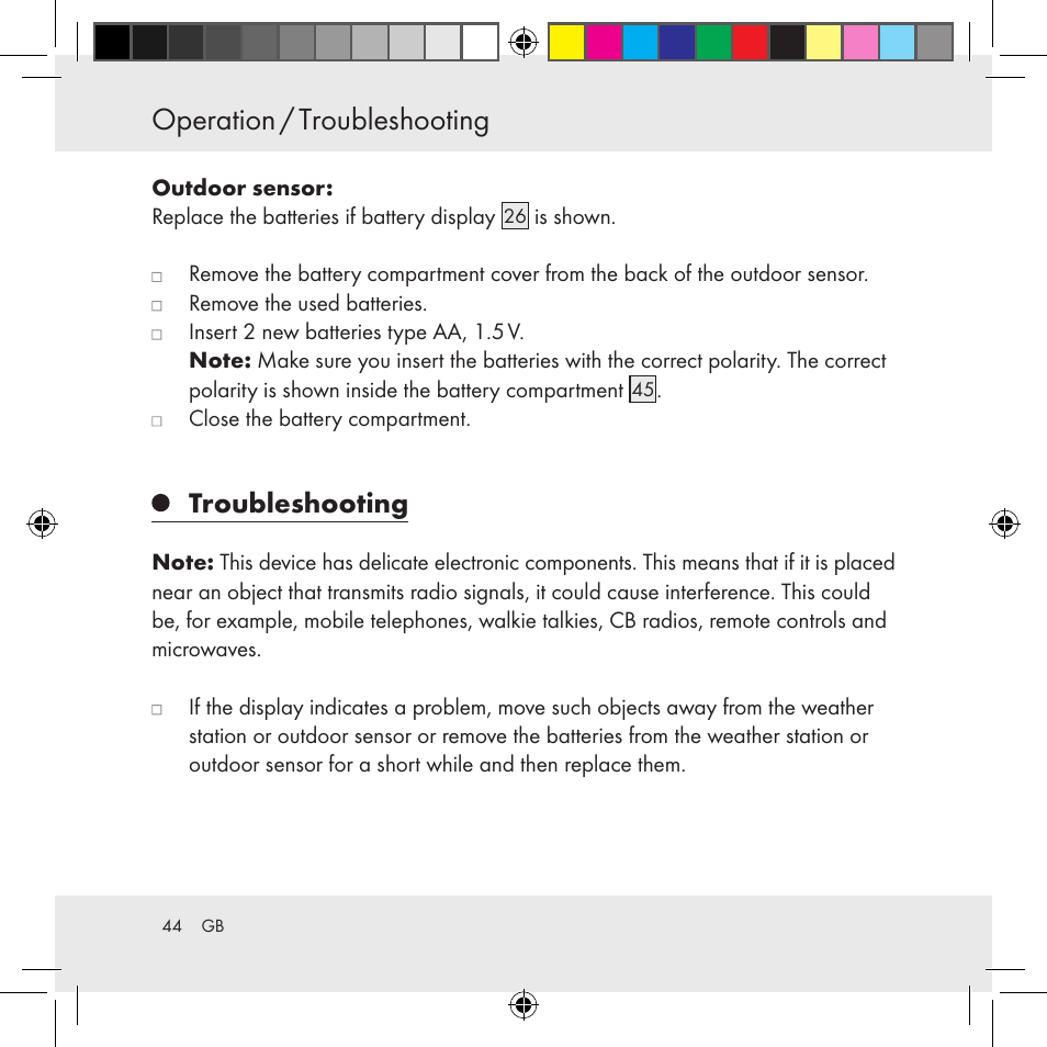 Troubleshooting | Auriol Z31130 User Manual | Page 44 / 297