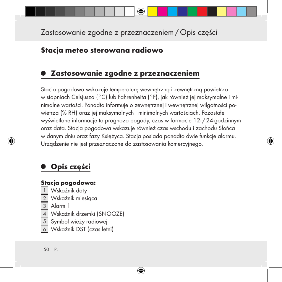 Opis części | Auriol Z31130 User Manual | Page 50 / 297