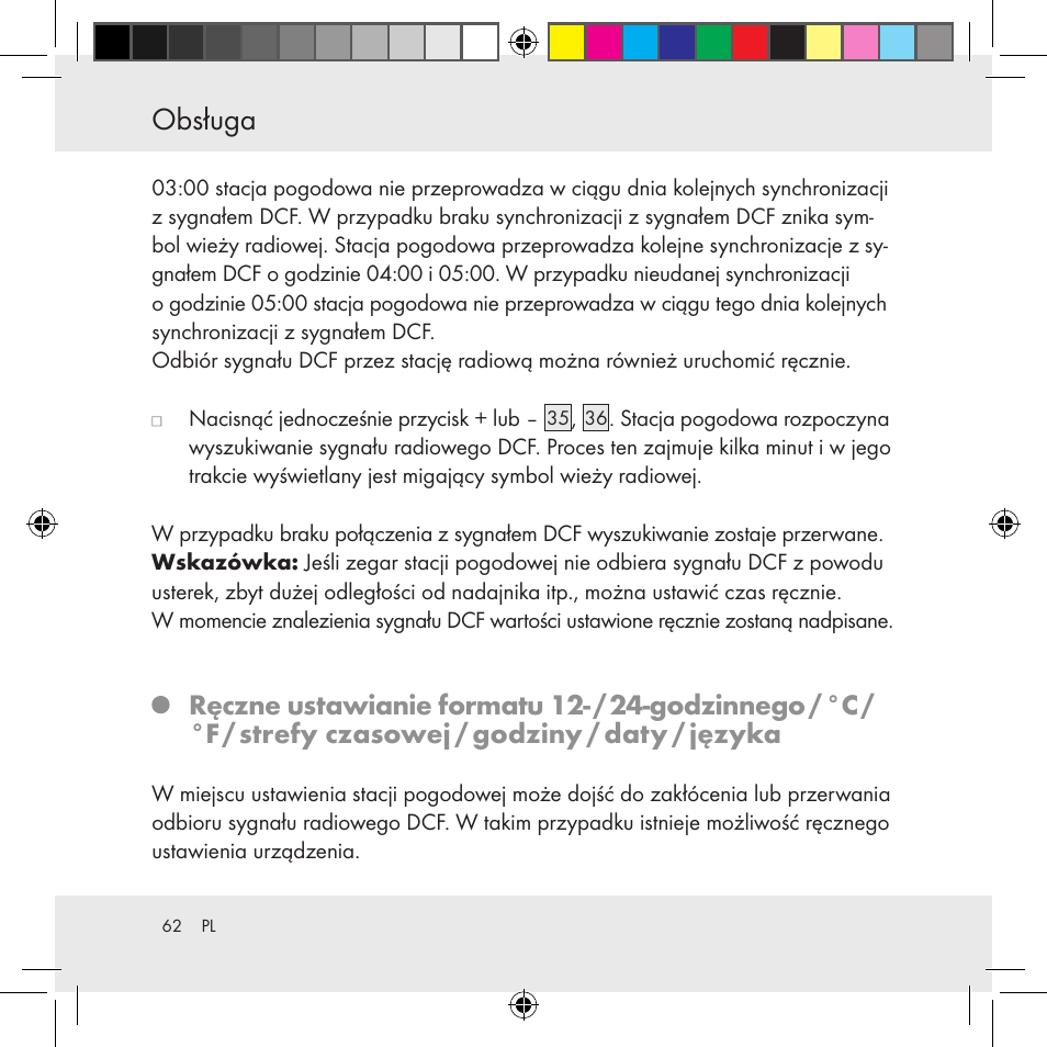 Obsługa | Auriol Z31130 User Manual | Page 62 / 297