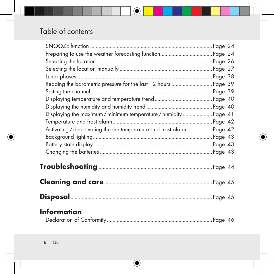 Intended use / parts description table of contents | Auriol Z31130 User Manual | Page 8 / 297