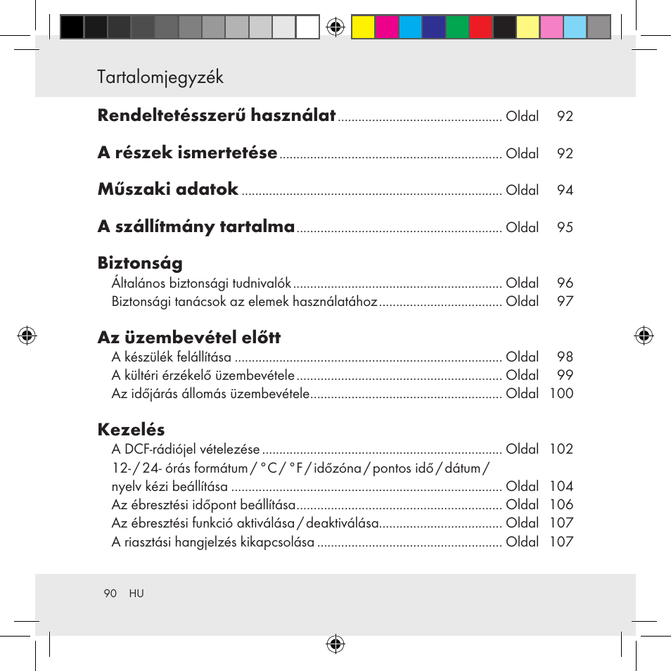 Tartalomjegyzék | Auriol Z31130 User Manual | Page 90 / 297