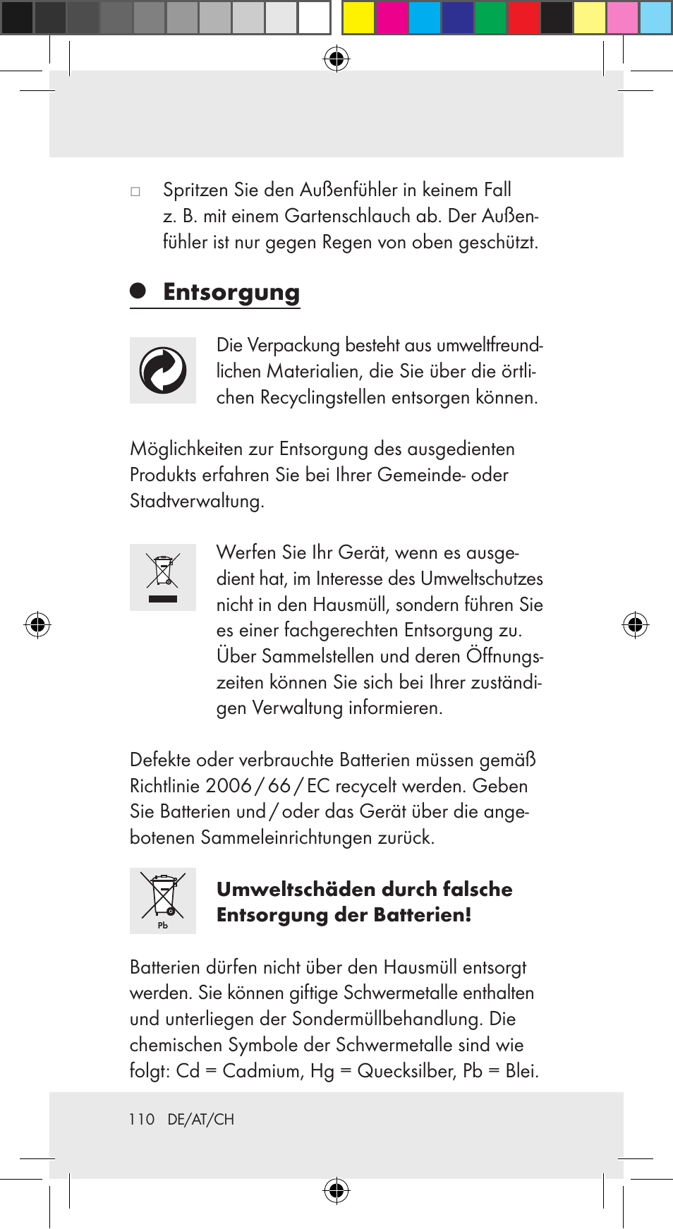 Entsorgung | Auriol Z29962C User Manual | Page 110 / 112