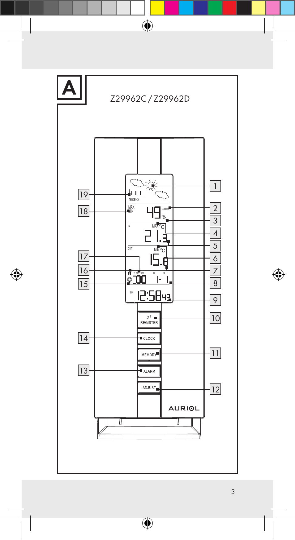 Auriol Z29962C User Manual | Page 3 / 112