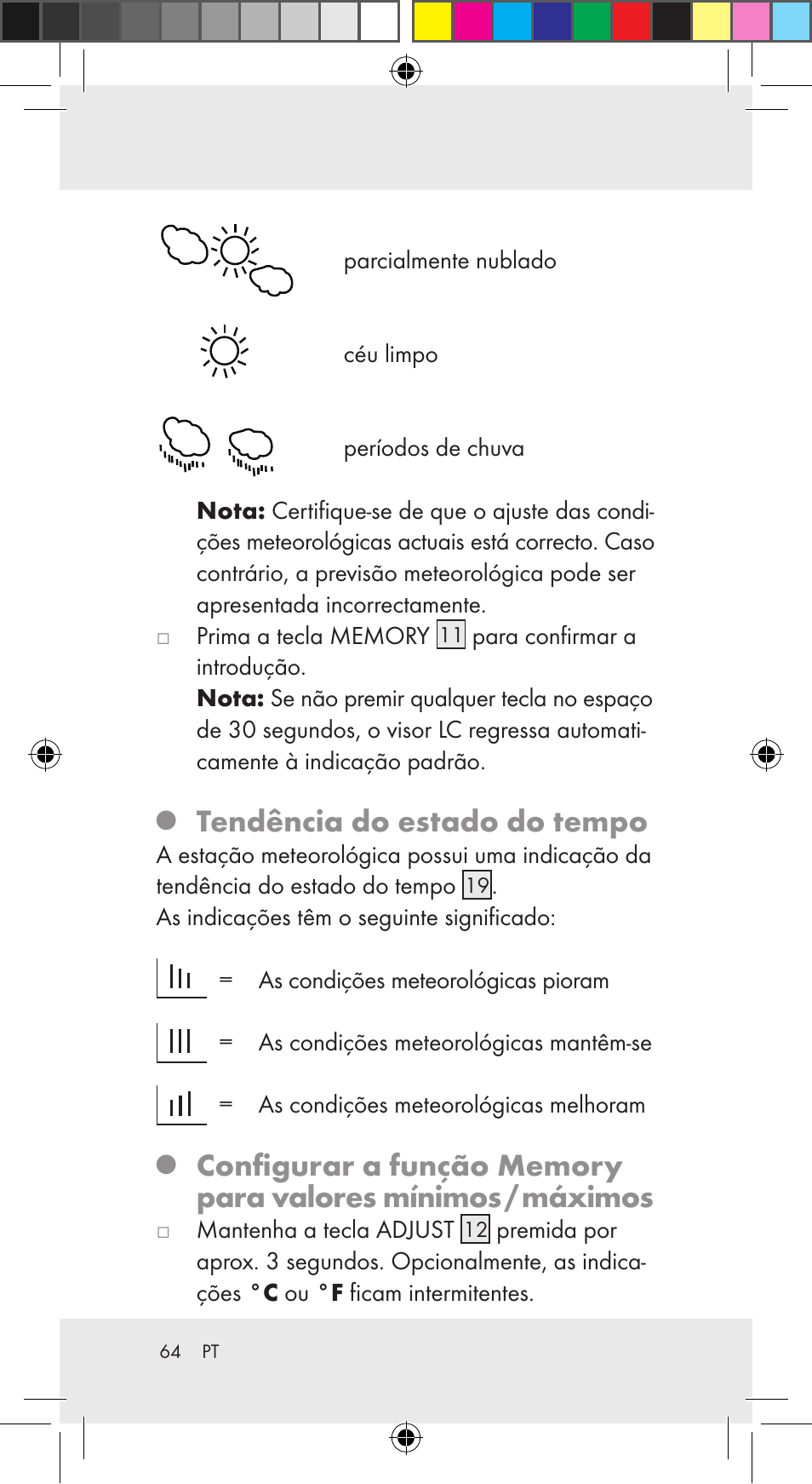 Tendência do estado do tempo | Auriol Z29962C User Manual | Page 64 / 112