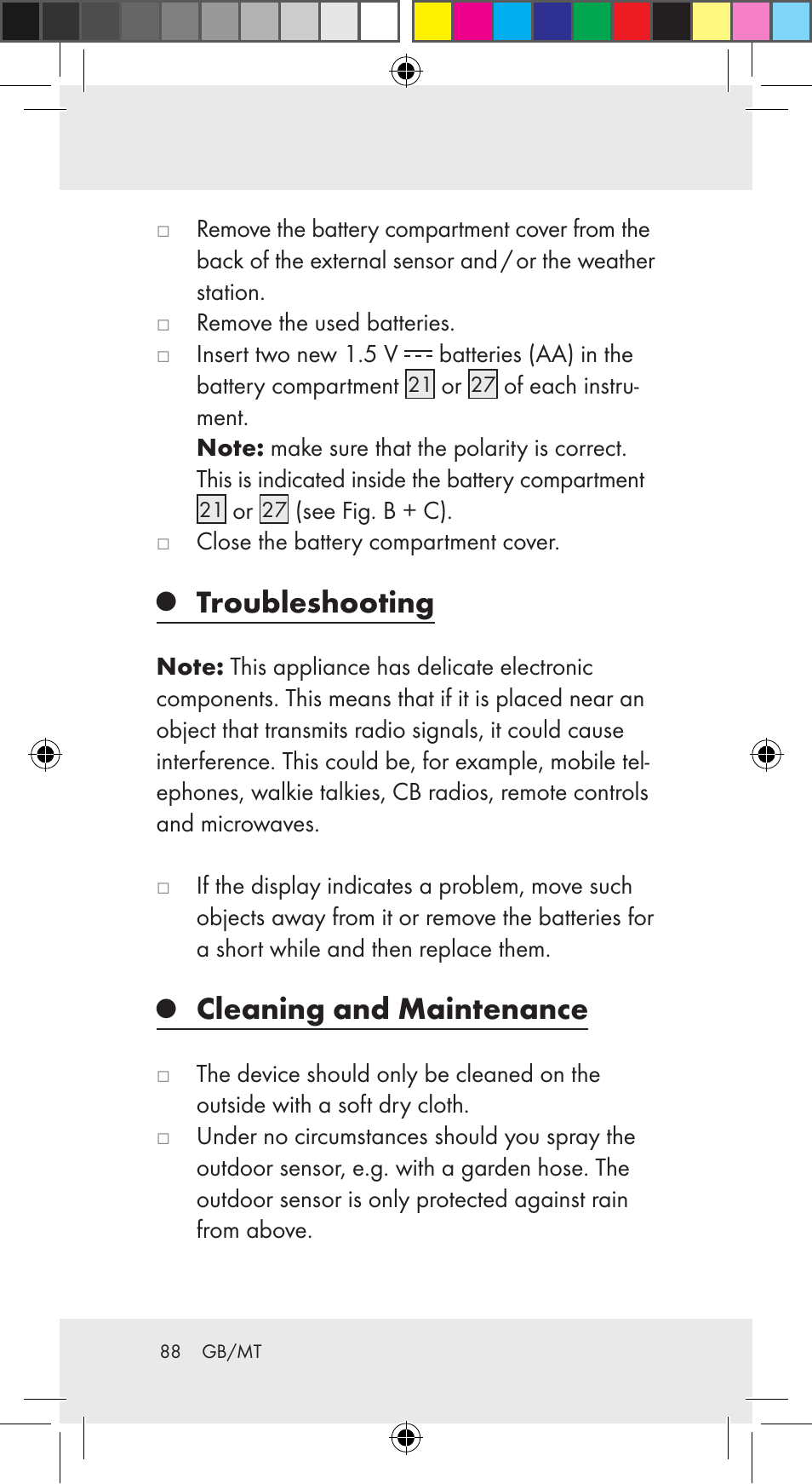 Troubleshooting, Cleaning and maintenance | Auriol Z29962C User Manual | Page 88 / 112