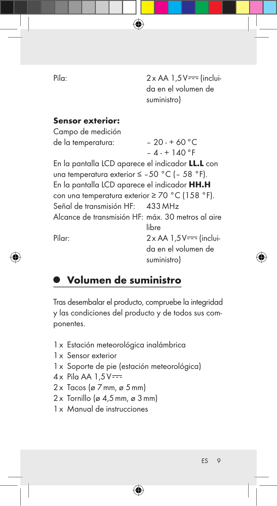 Volumen de suministro | Auriol Z29962C User Manual | Page 9 / 112