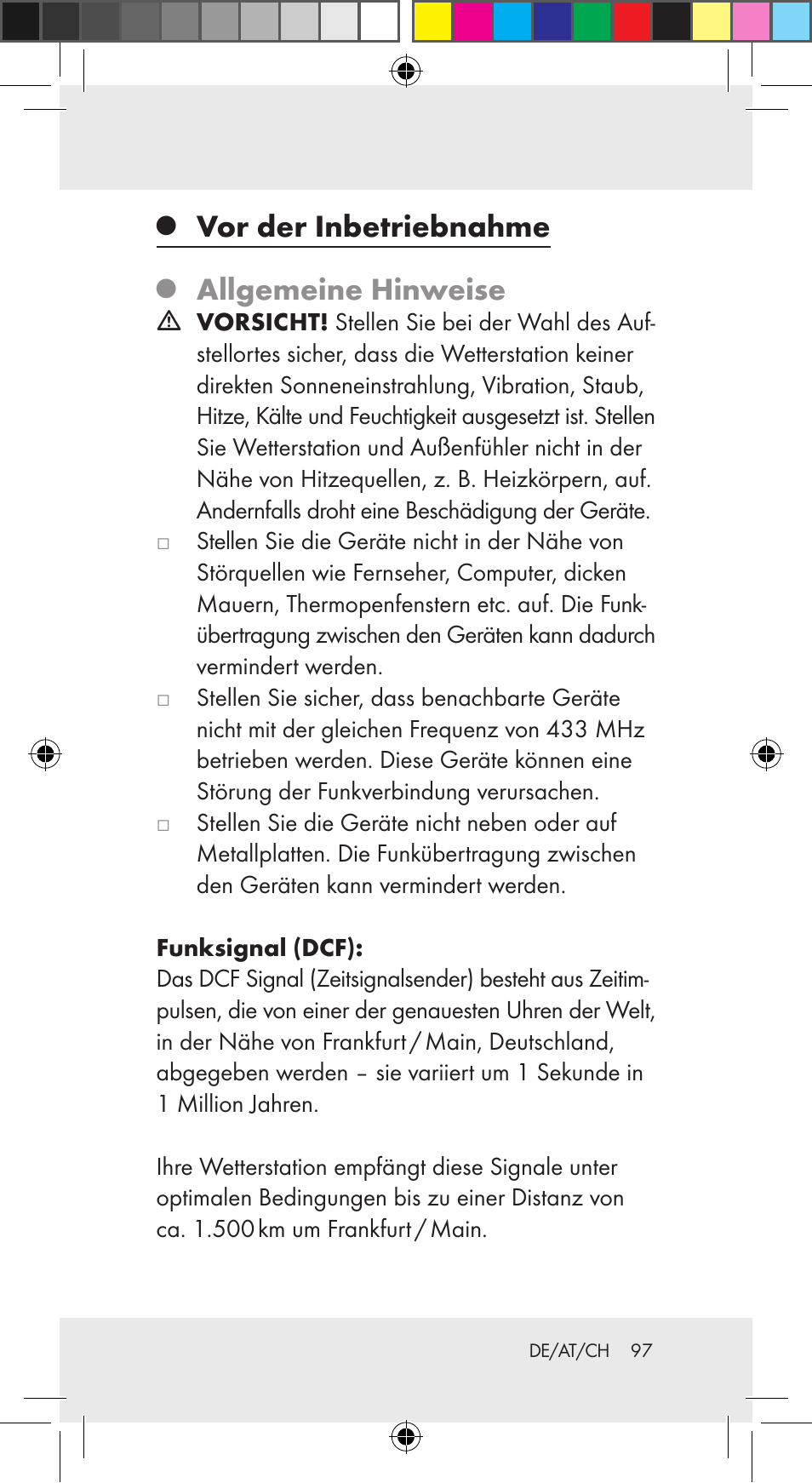 Vor der inbetriebnahme, Allgemeine hinweise | Auriol Z29962C User Manual | Page 97 / 112