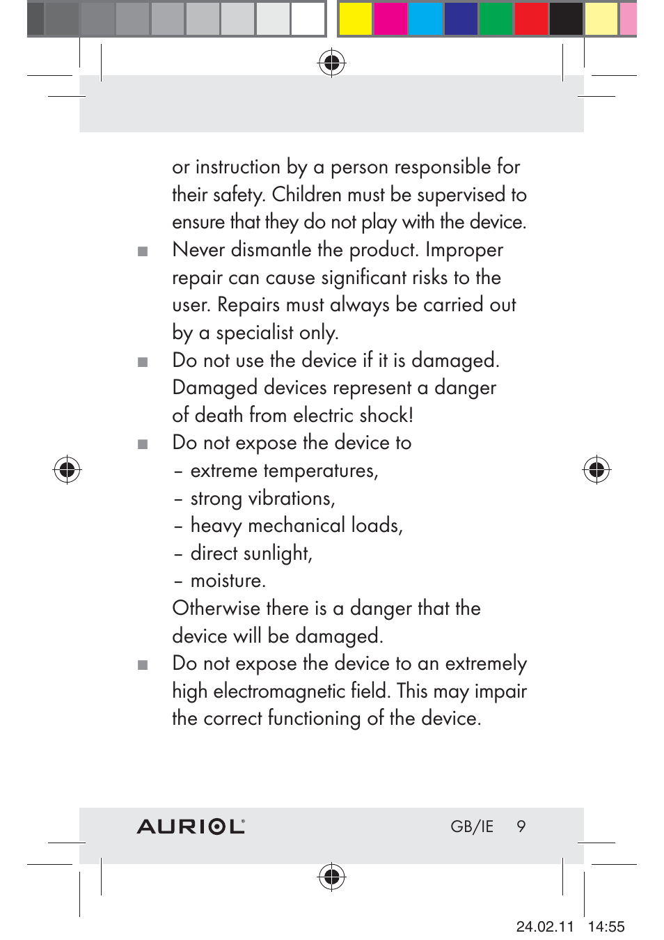 Auriol H4286A_B User Manual | Page 11 / 75