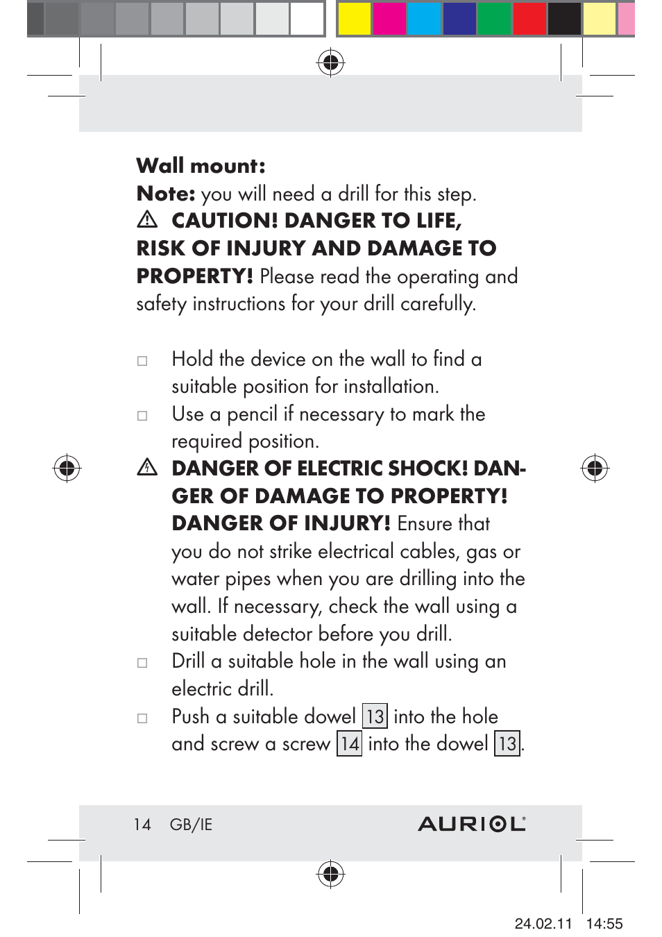 Auriol H4286A_B User Manual | Page 16 / 75