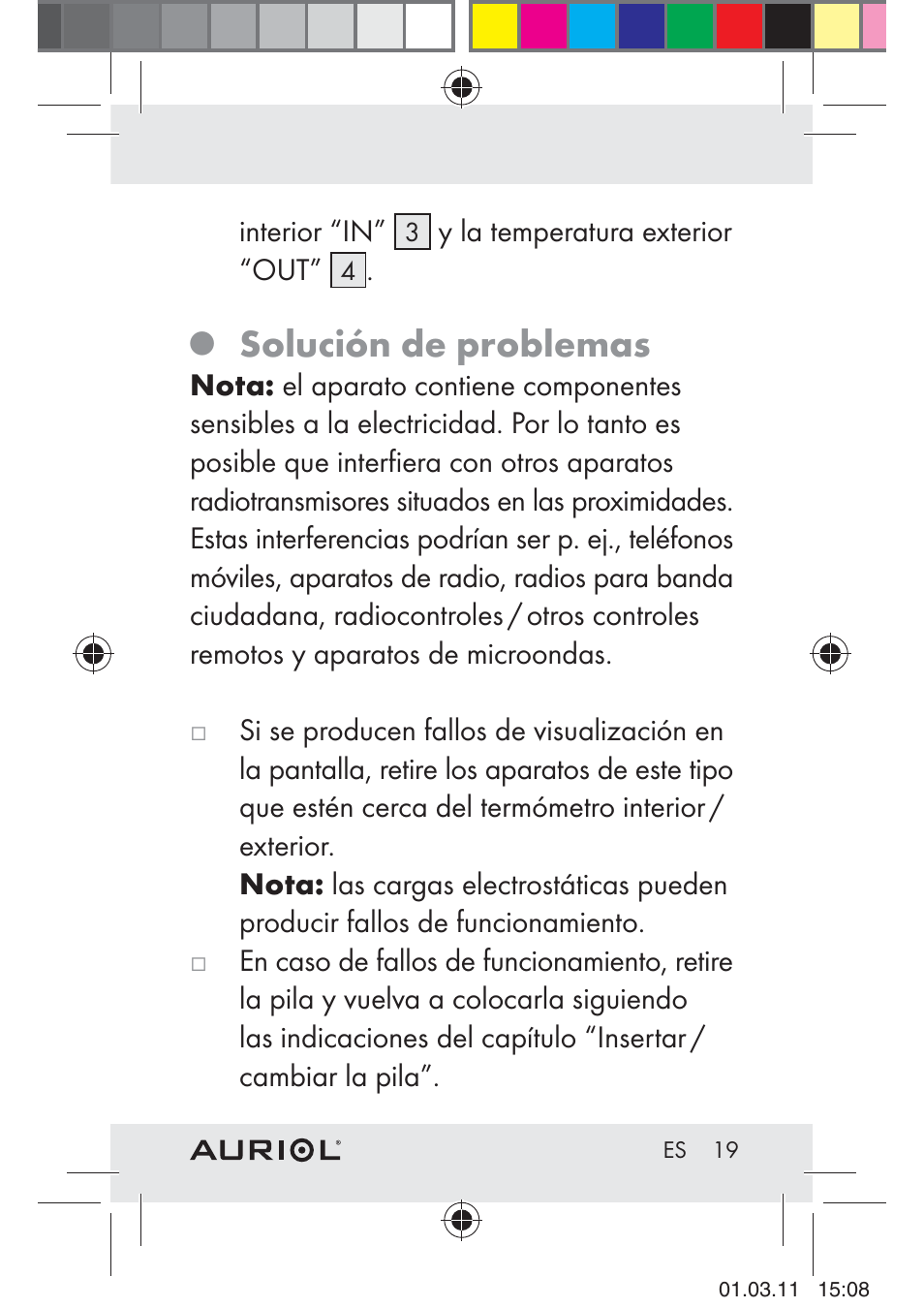 Solución de problemas | Auriol H4286A_B User Manual | Page 21 / 81