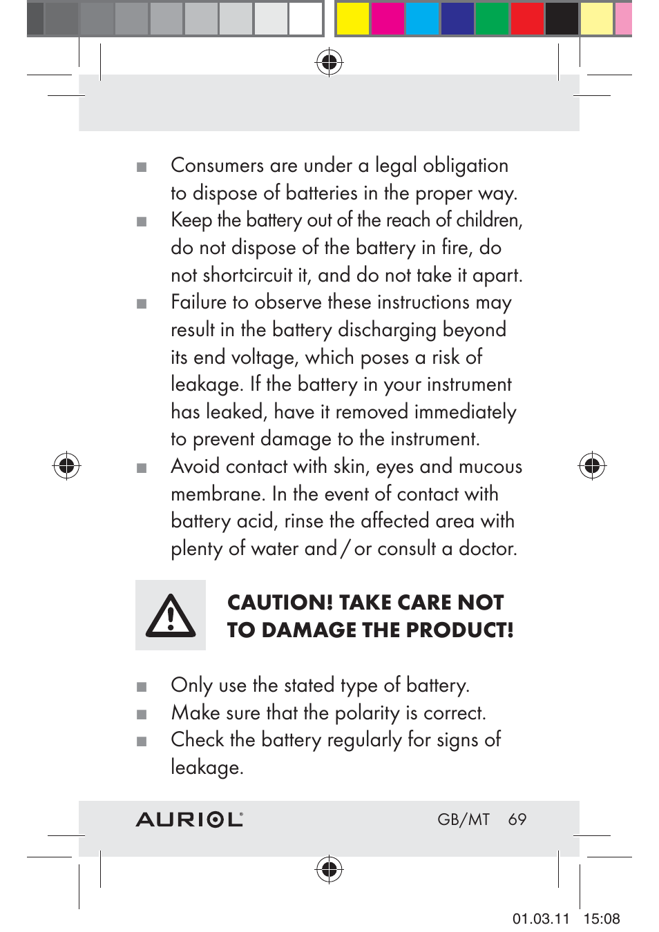 Auriol H4286A_B User Manual | Page 71 / 81