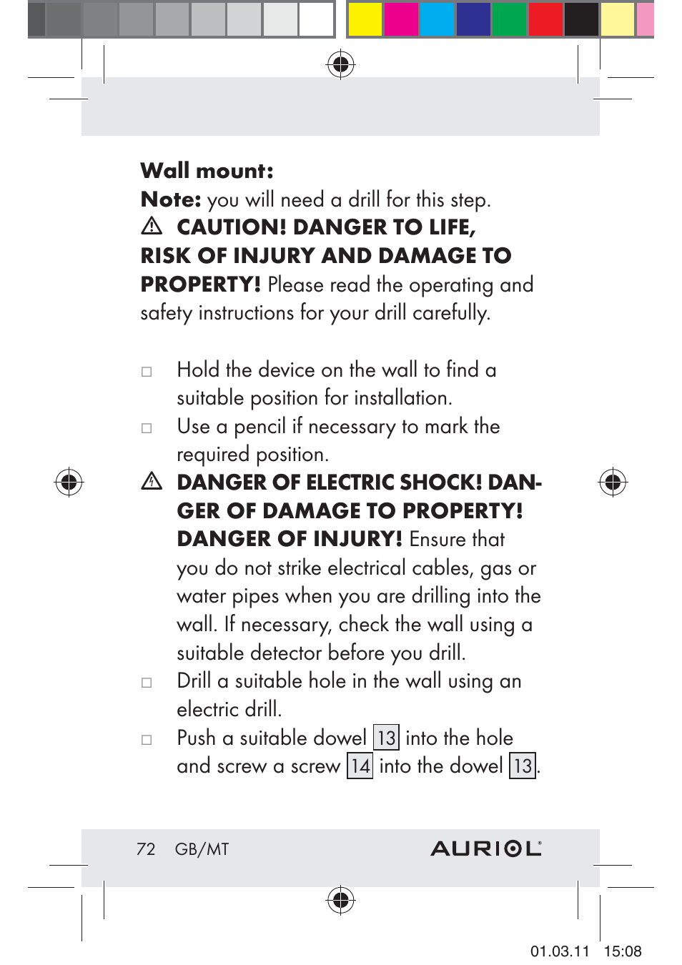 Auriol H4286A_B User Manual | Page 74 / 81