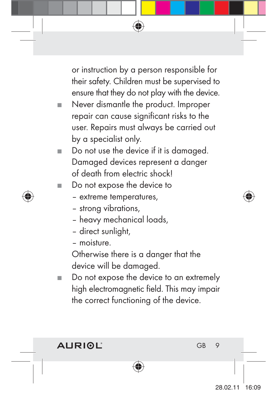 Auriol H4286A_B User Manual | Page 11 / 117