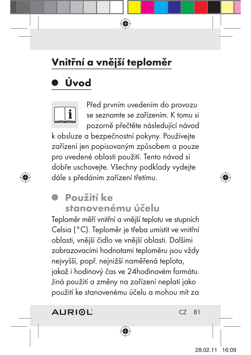 Vnitřní a vnější teploměr, Úvod, Použití ke stanovenému účelu | Auriol H4286A_B User Manual | Page 83 / 117