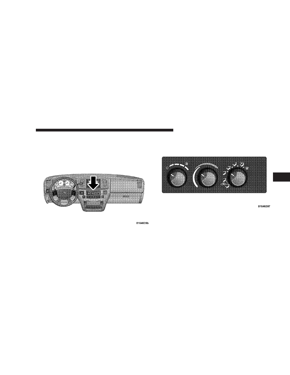 Climate controls, Heater only - fleet vehicles, Heater only — fleet vehicles | Dodge 2008 Ram 2500  PowerWagon User Manual | Page 239 / 504