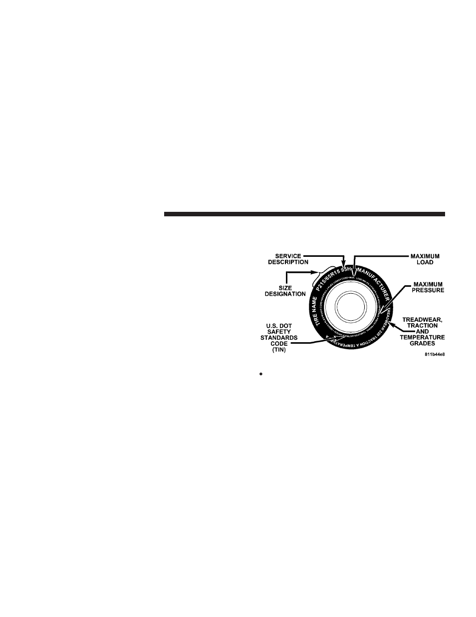 Multi displacement system (mds) - 5.7l engine only, Tire safety information, Tire markings | Multi displacement system (mds) — 5.7l engine, Only | Dodge 2008 Ram 2500  PowerWagon User Manual | Page 326 / 504