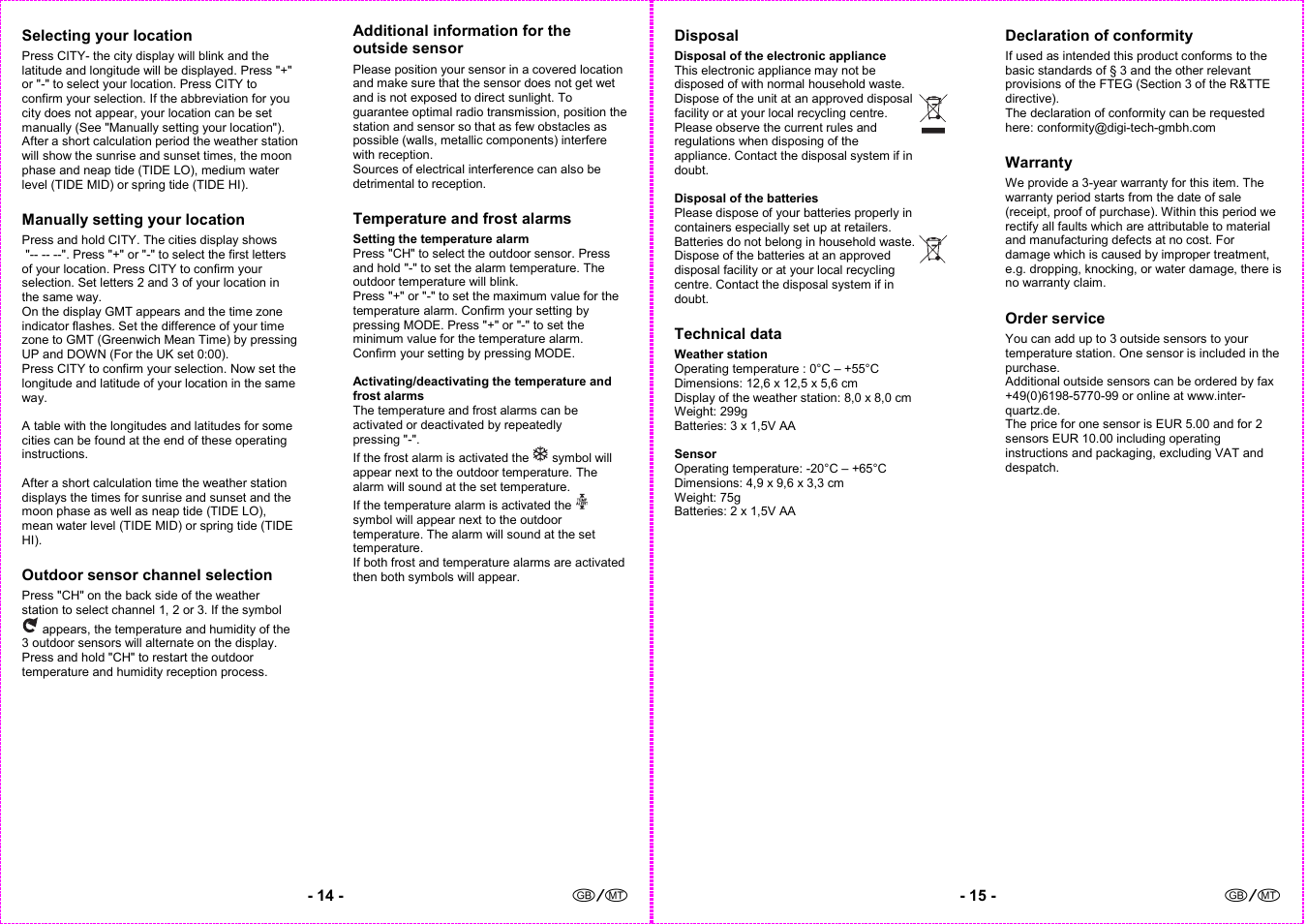 Auriol 4-LD3091 User Manual | Page 9 / 12