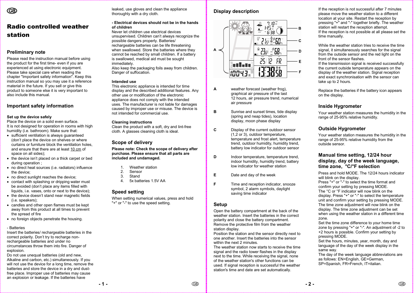Auriol 4-LD3091 User Manual | Page 3 / 20