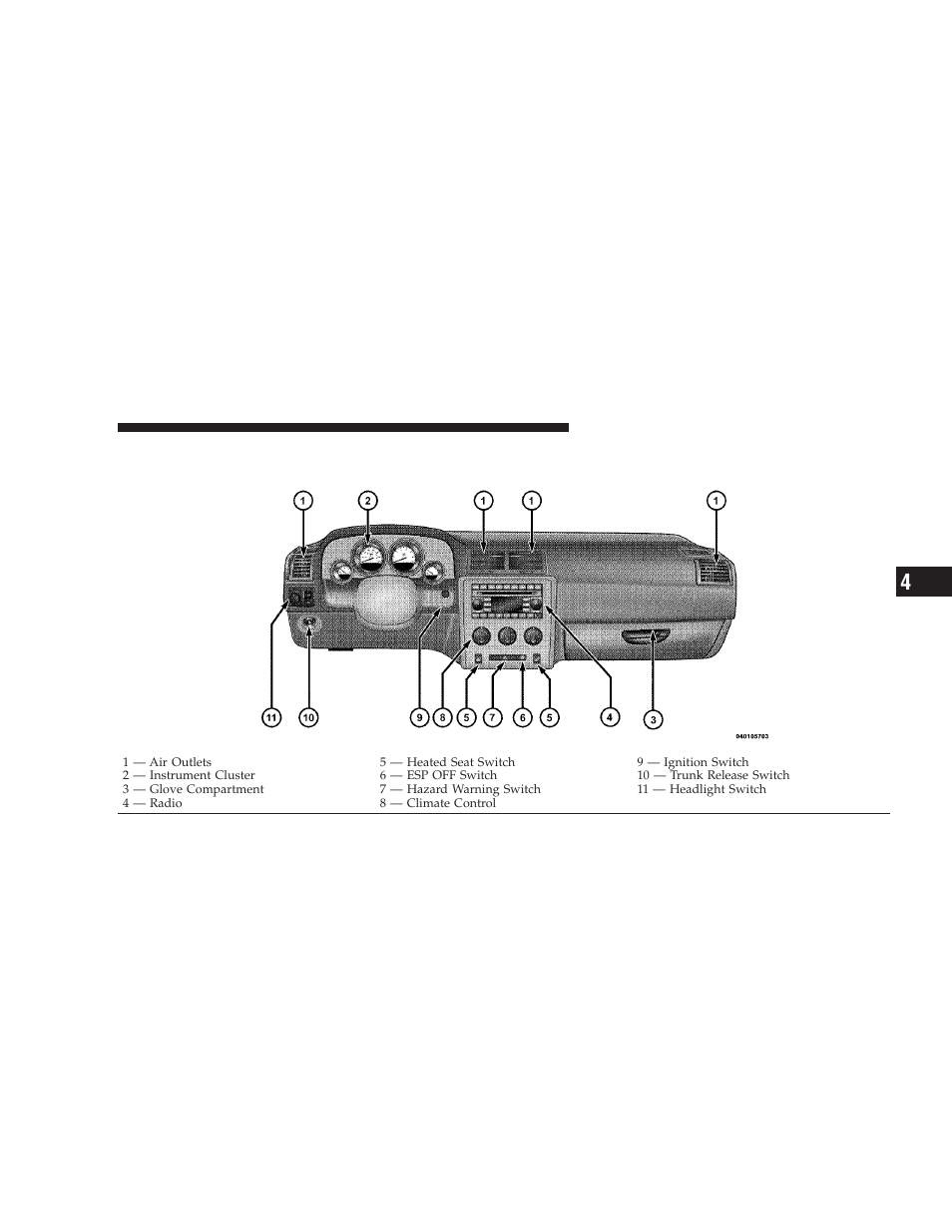 Instrument panel features | Dodge 2009 Challenger SRT8 User Manual | Page 155 / 440
