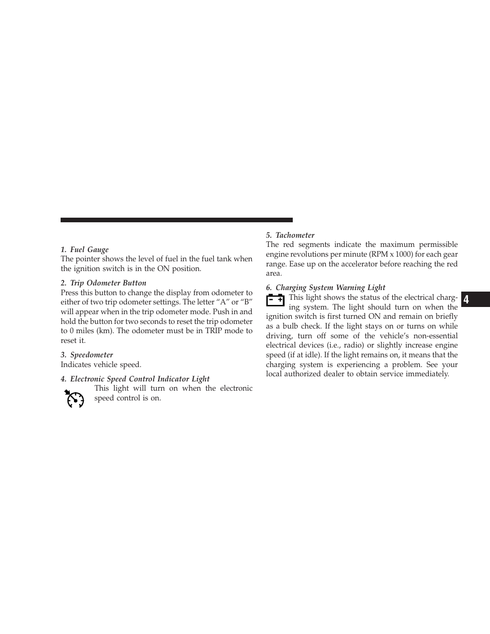 Instrument cluster description | Dodge 2009 Challenger SRT8 User Manual | Page 157 / 440